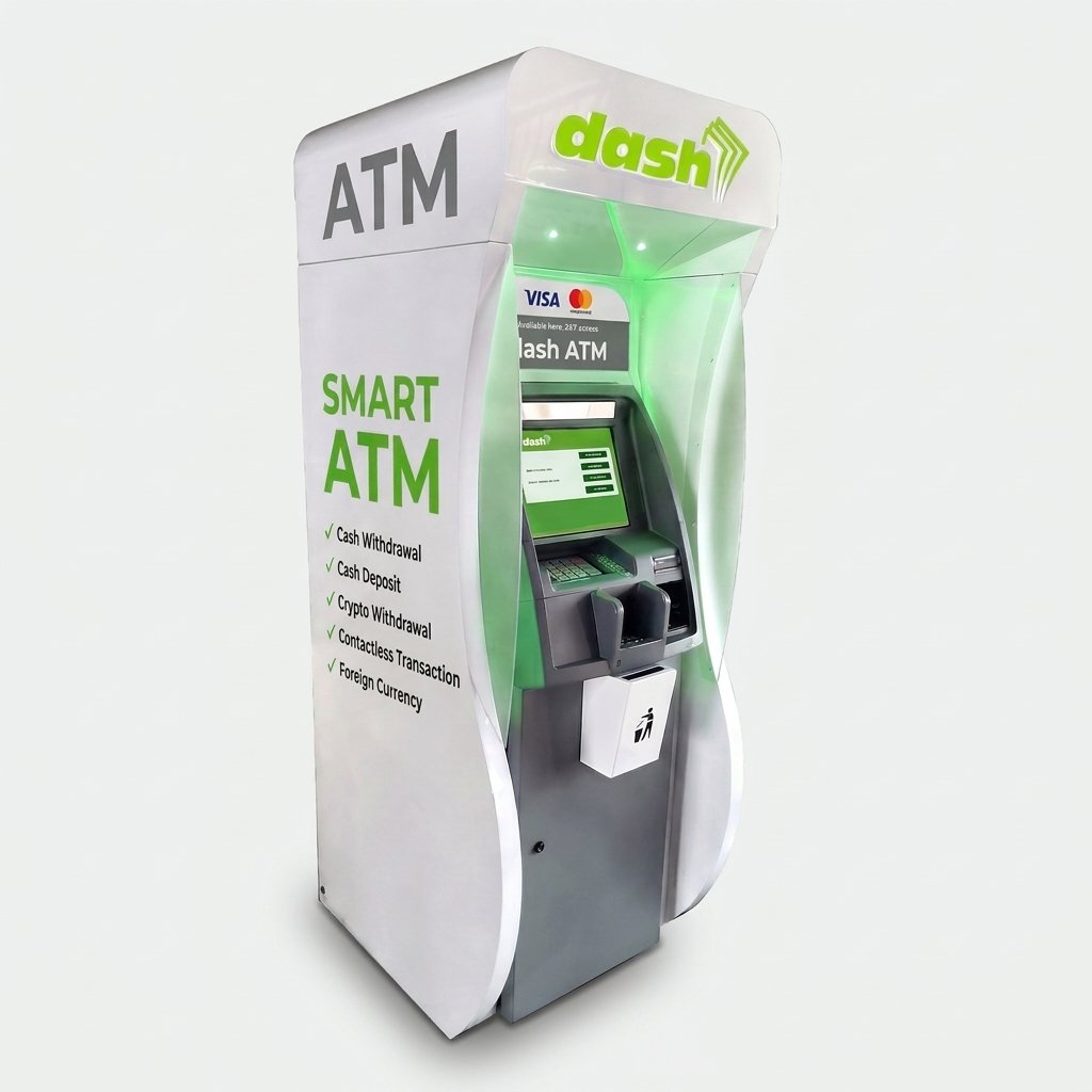 Dash Smart ATM that takes cash deposits as well as withdrawals