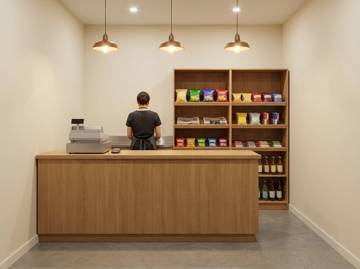 Convenience store counter area